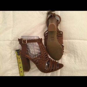 Brown ankle mules